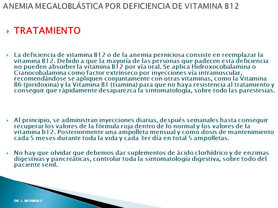 falta de vitamina b12 tratamiento